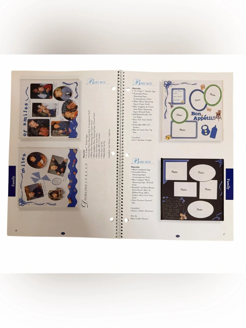 Vintage 2001 Creative Memories Scrapbook Page Design & Layout Ideas Volume VIl